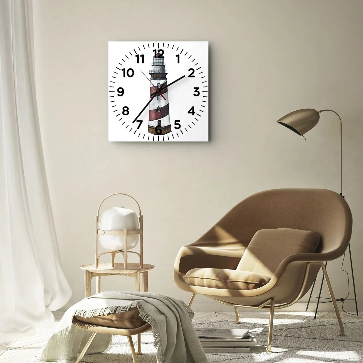Reloj de pared - Reloj de vidrio - Siempre en guardia - 30x30 cm