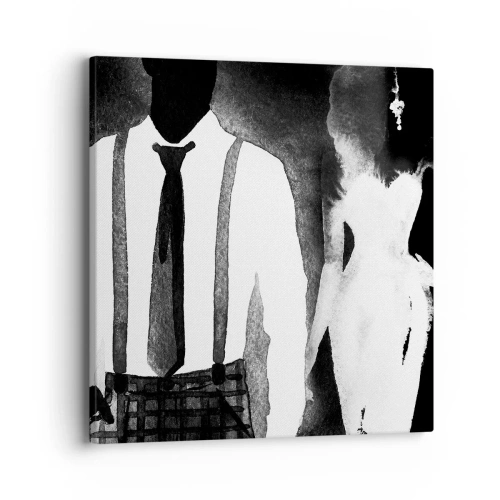 Cuadro sobre lienzo - Impresión de Imagen - En un ambiente noir - 40x40 cm