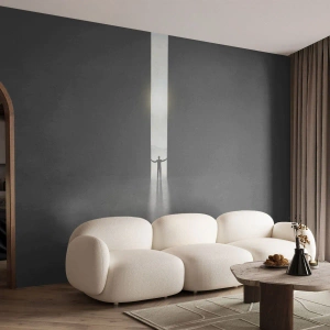 Fotomural Premium Sand - Un paso hacia un futuro brillante - Abstracción, Hombre, Pedazo - 350x256 cm