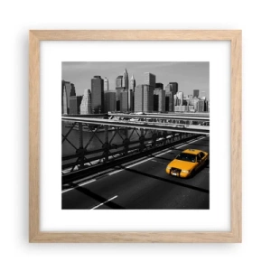 Póster en marco roble claro - El color de la gran ciudad - 30x30 cm