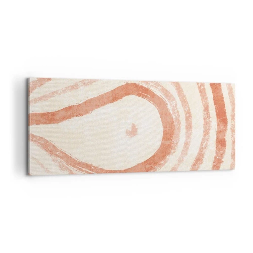 Cuadro sobre lienzo - Impresión de Imagen - Círculos de coral - composición - 100x40 cm