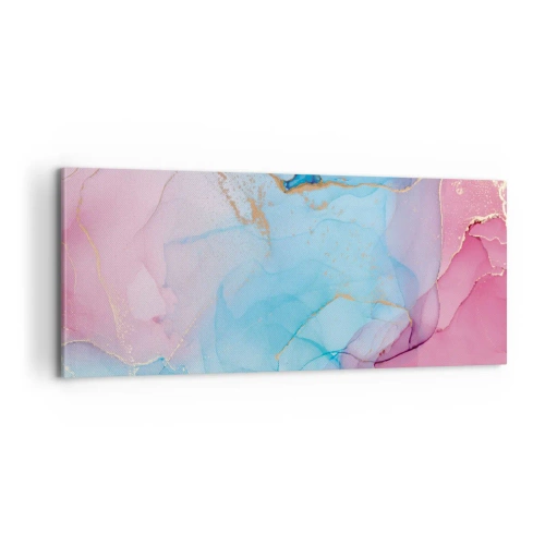 Cuadro sobre lienzo - Impresión de Imagen - Reuniones y encuentros de colores - 100x40 cm