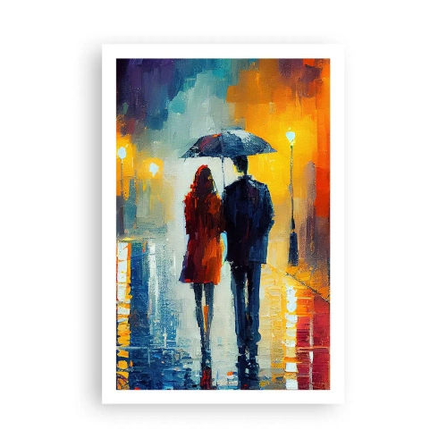 Póster - Juntos en una noche llena de color - 61x91 cm