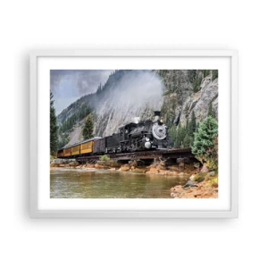 Póster en marco blanco - ¿Adónde me llevas? - 50x40 cm