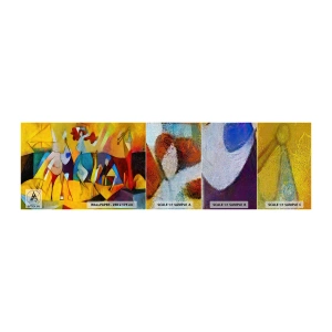 Muestra de fotomural Premium Canvas - Sol - vida - alegría - animales, África, Cubismo - 100x30 cm