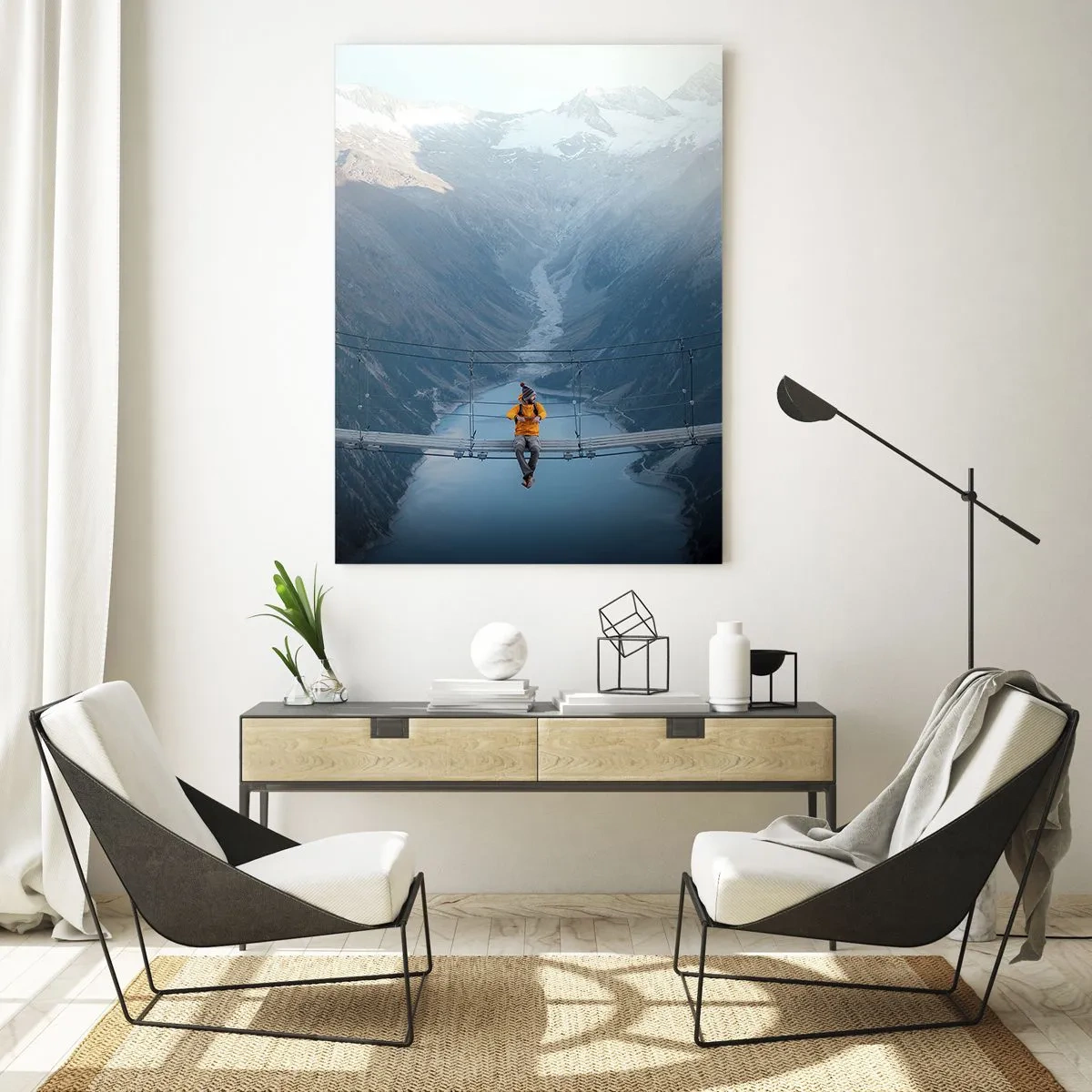 Cuadro sobre vidrio - Impresiones sobre Vidrio - Encanto suspensión - 80x120 cm