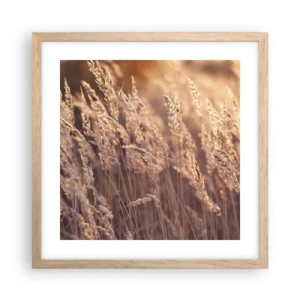 Póster en marco roble claro - Listos para dar la bienvenida al otoño - 40x40 cm