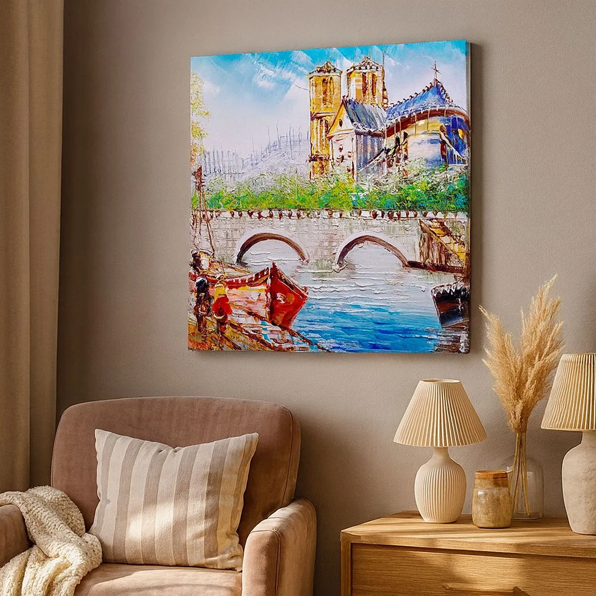 Cuadro sobre lienzo - Impresión de Imagen - Su tiempo nunca pasa - 30x30 cm