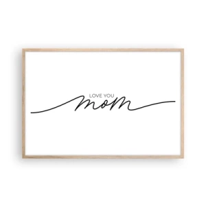 Póster en marco roble claro - Gran emoción - 91x61 cm