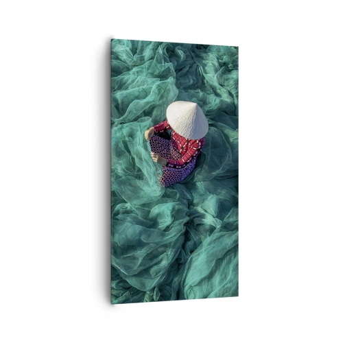 Cuadro sobre lienzo - Impresión de Imagen - En un mar de redes - 65x120 cm