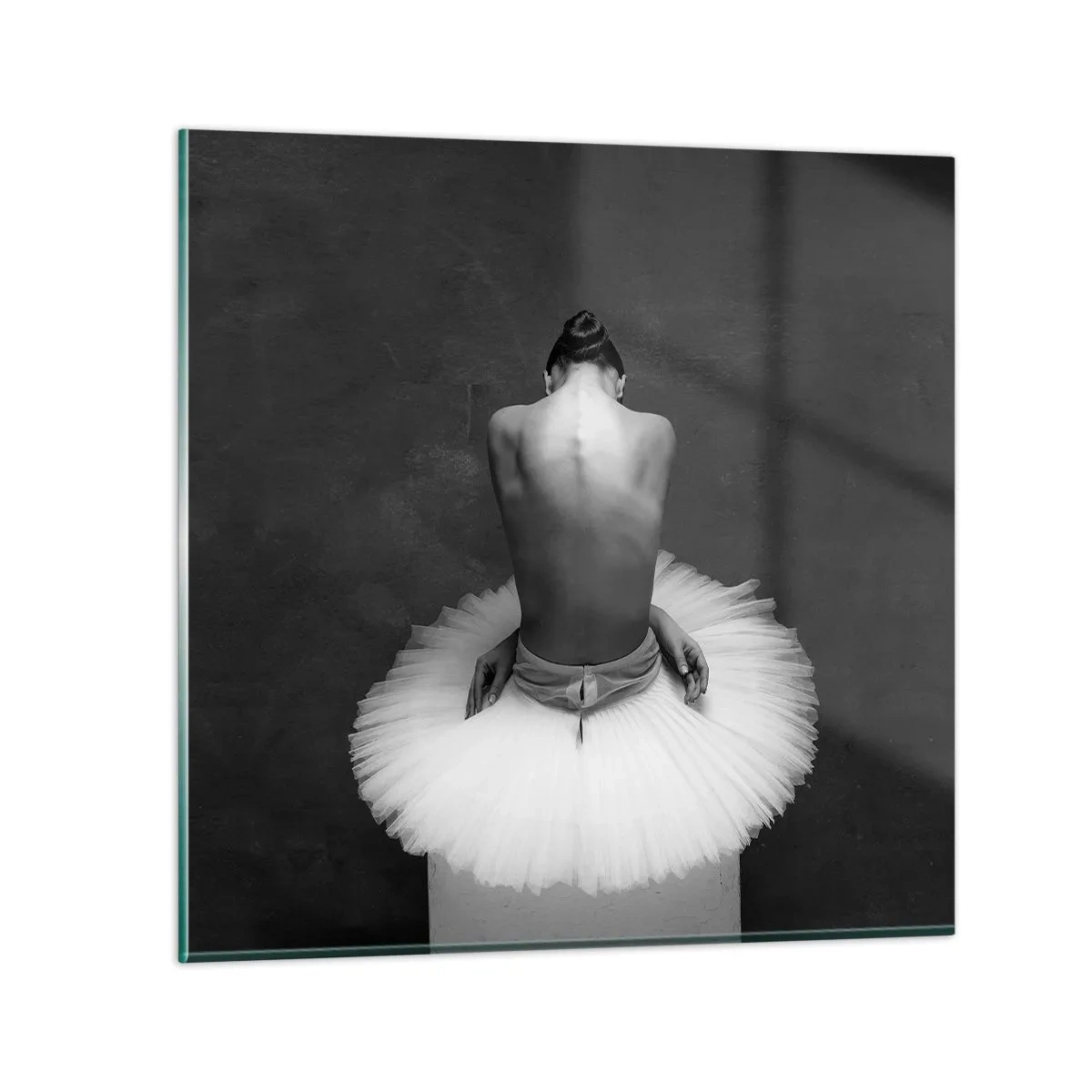 Cuadro sobre vidrio - Impresiones sobre Vidrio - Rodeada de pétalos - 70x70 cm