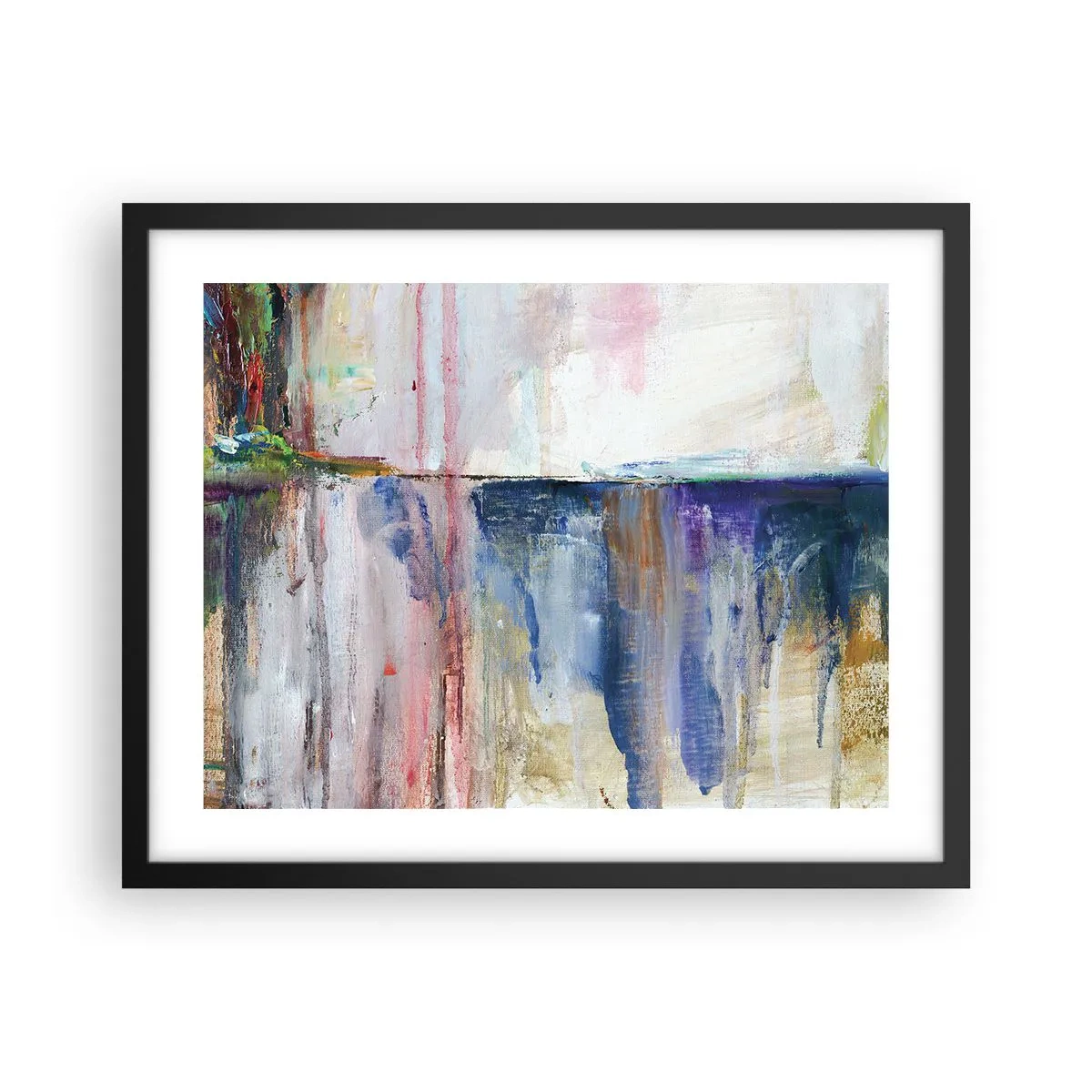 Póster en marco negro - Impresiones y asociaciones de colores - 50x40 cm
