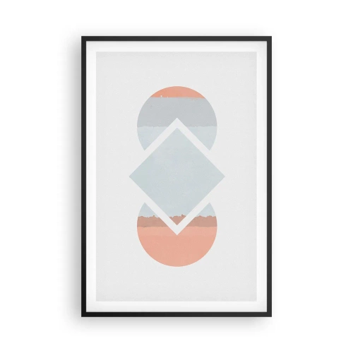 Póster en marco negro - Arte geométrico - 61x91 cm