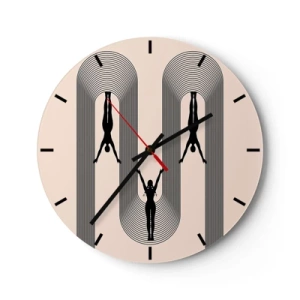 Reloj de pared - Reloj de vidrio - Al revés, o no - 40x40 cm