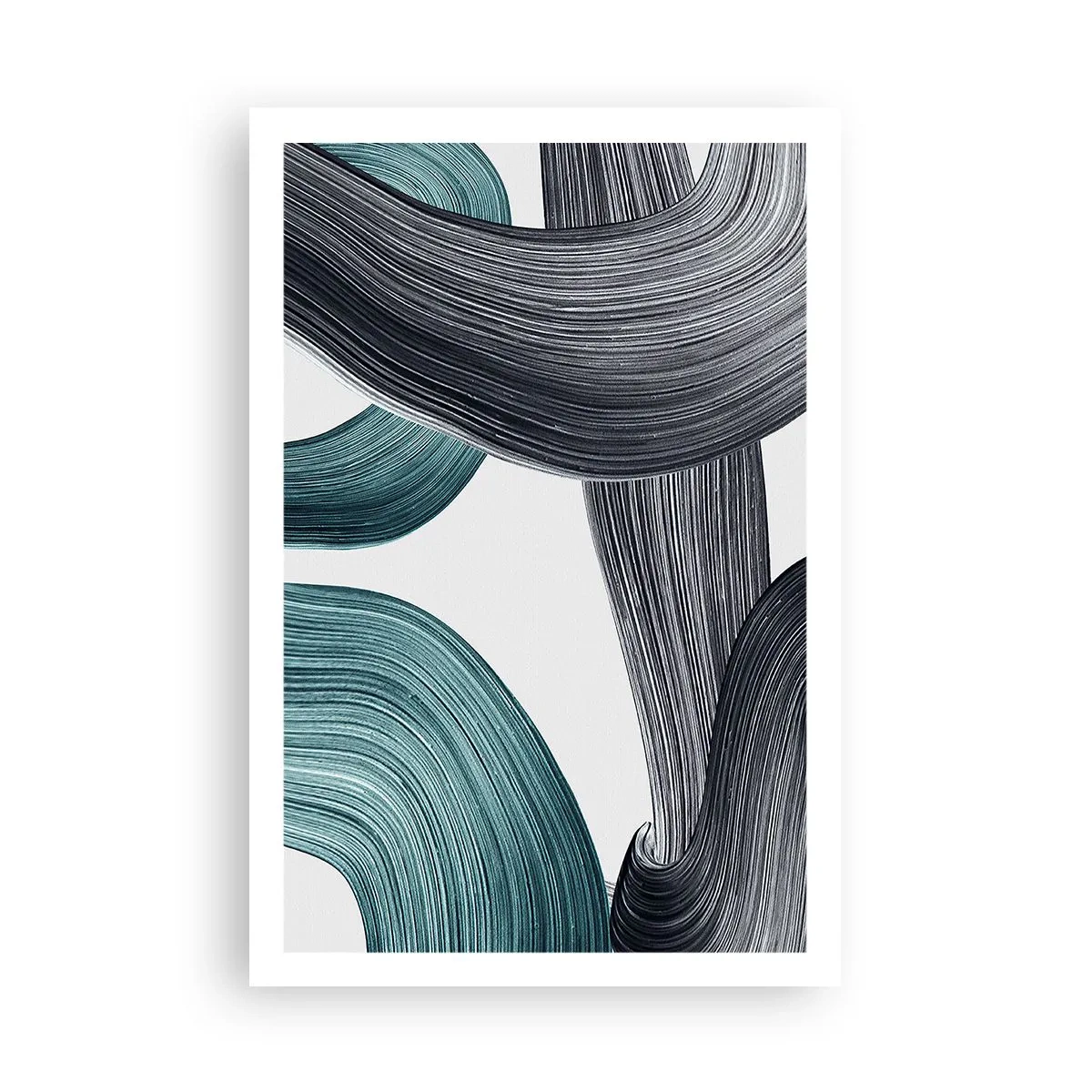 Póster - Senderos esmeralda y negro - 61x91 cm