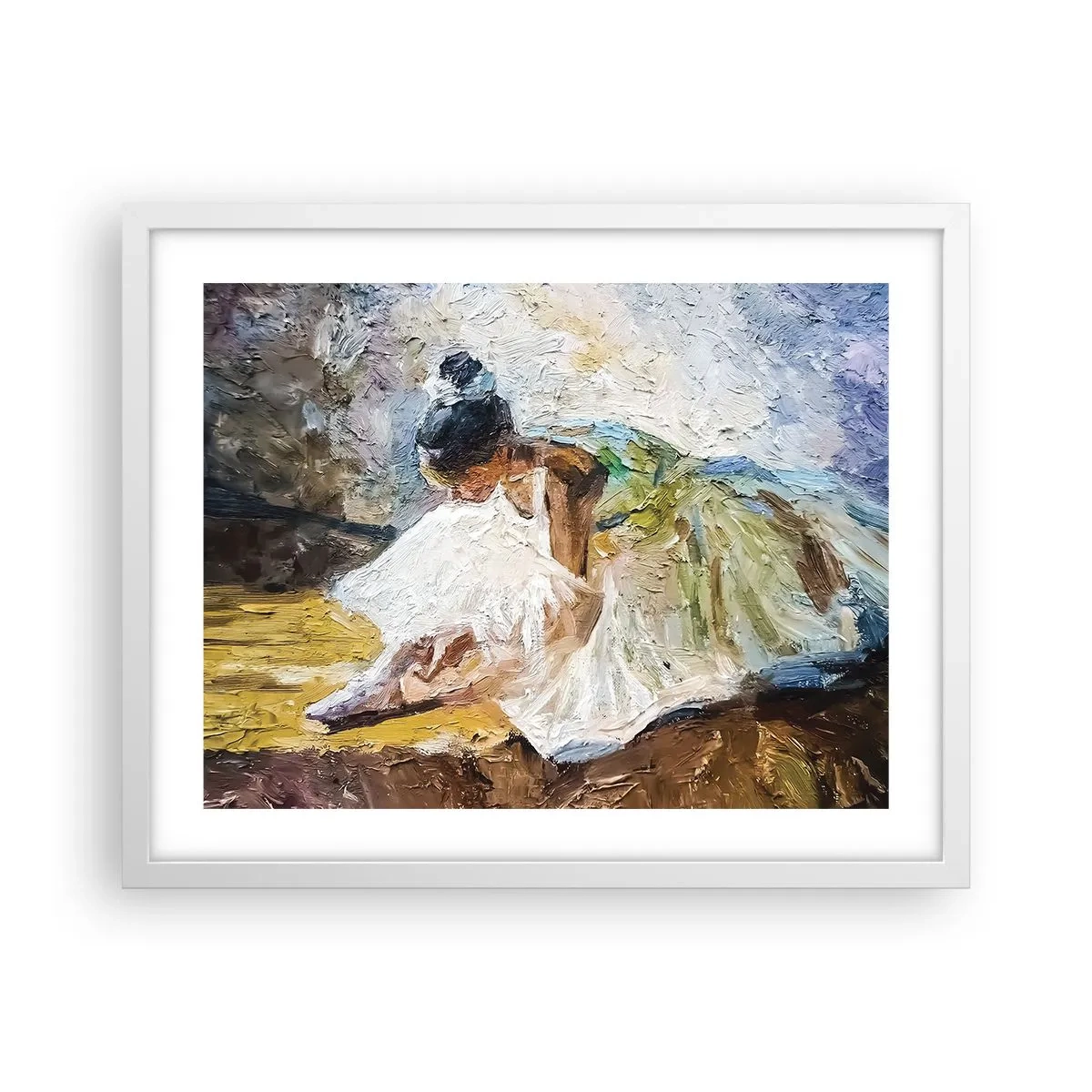 Póster en marco blanco - De un cuadro de Degas - 50x40 cm