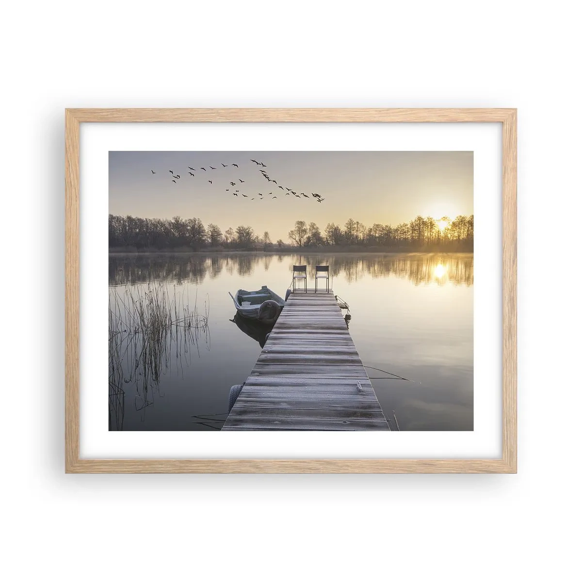 Póster en marco roble claro - Volveré en un rato - 50x40 cm