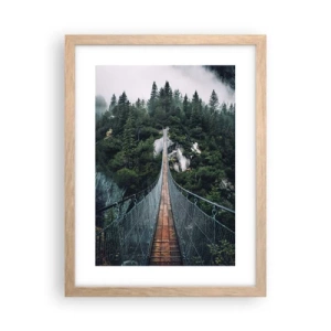 Póster en marco roble claro - Solo para águilas - 30x40 cm