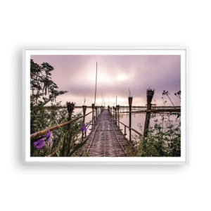 Póster en marco blanco - La tranquilidad de Asia - 100x70 cm