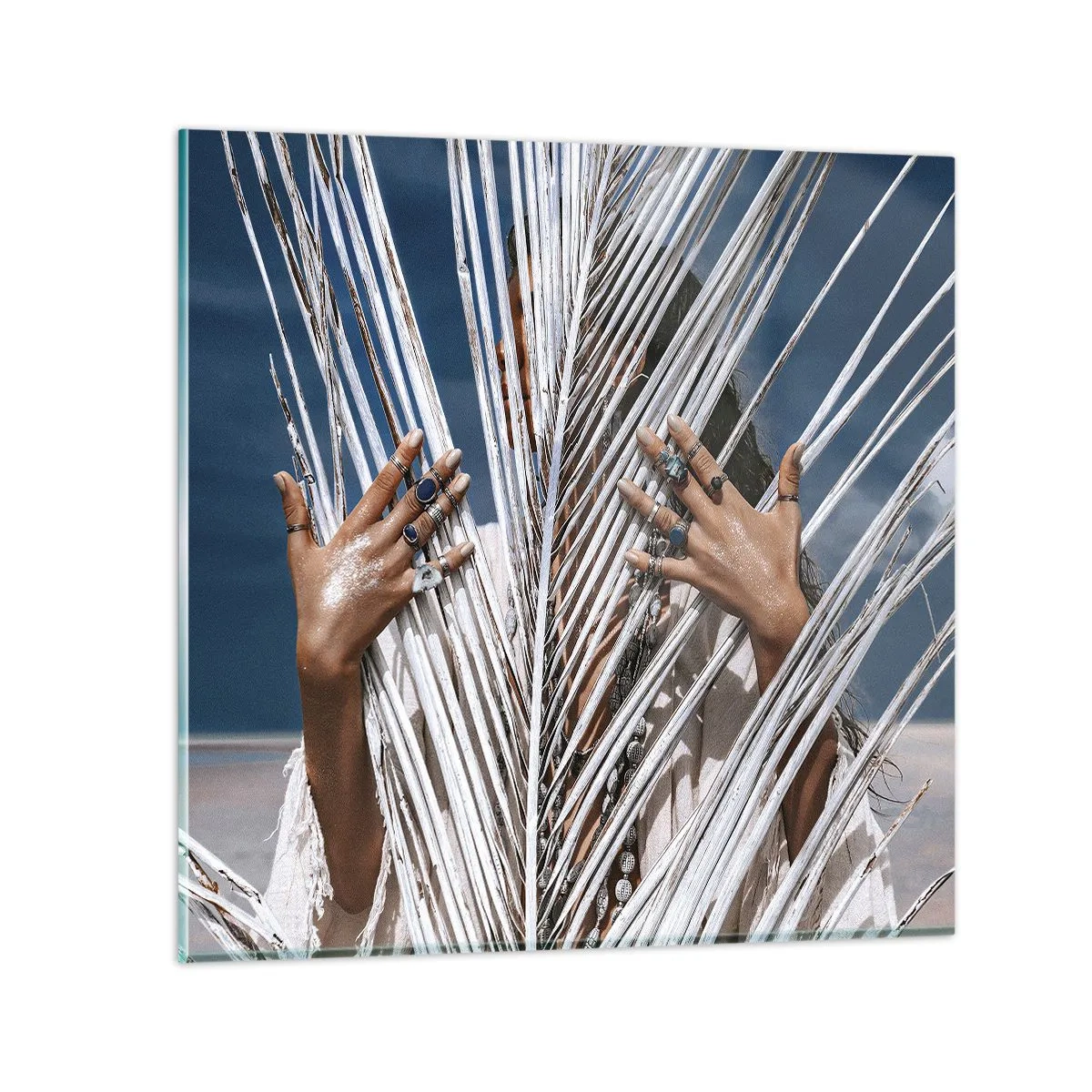 Cuadro sobre vidrio - Impresiones sobre Vidrio - ¿La mujer chamana? - 50x50 cm