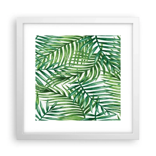 Póster en marco blanco - Bajo el verde - 30x30 cm