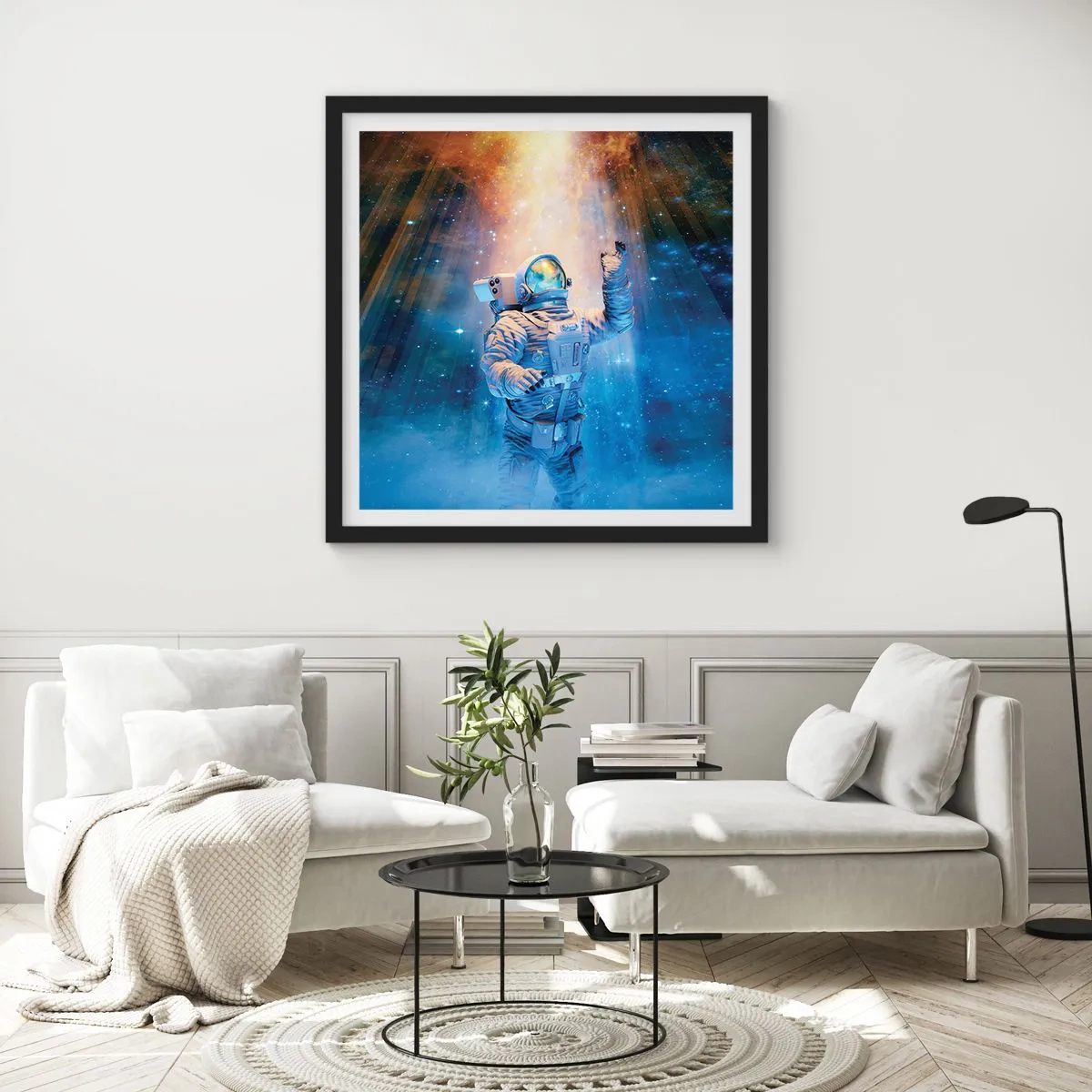 Póster en marco negro - El descubrimiento - 50x50 cm