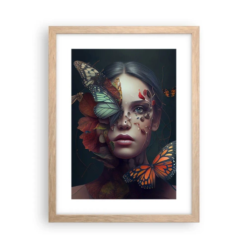Póster en marco roble claro - Una metamorfosis maravillosa - 30x40 cm