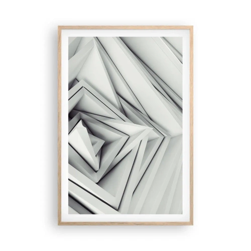 Póster en marco roble claro - Ángulos afilados - 61x91 cm