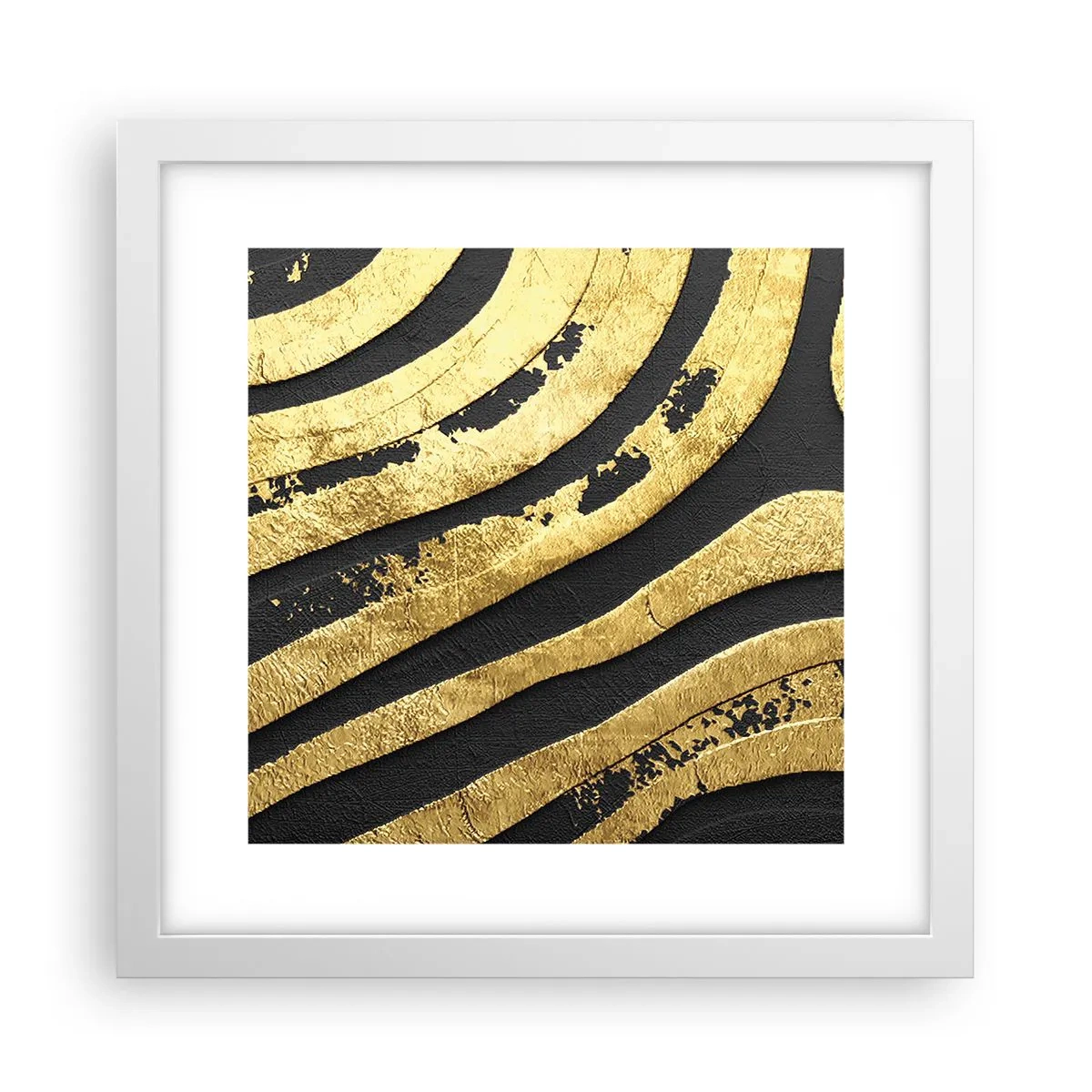 Póster en marco blanco - Todo fluye - 30x30 cm