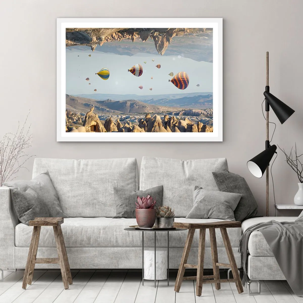 Póster en marco blanco - Aquí todo es posible - 40x30 cm