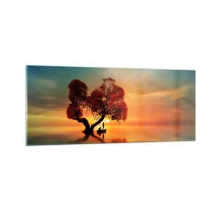 Cuadro sobre vidrio - Impresiones sobre Vidrio - La lejanía y el silencio del mundo - 100x40 cm