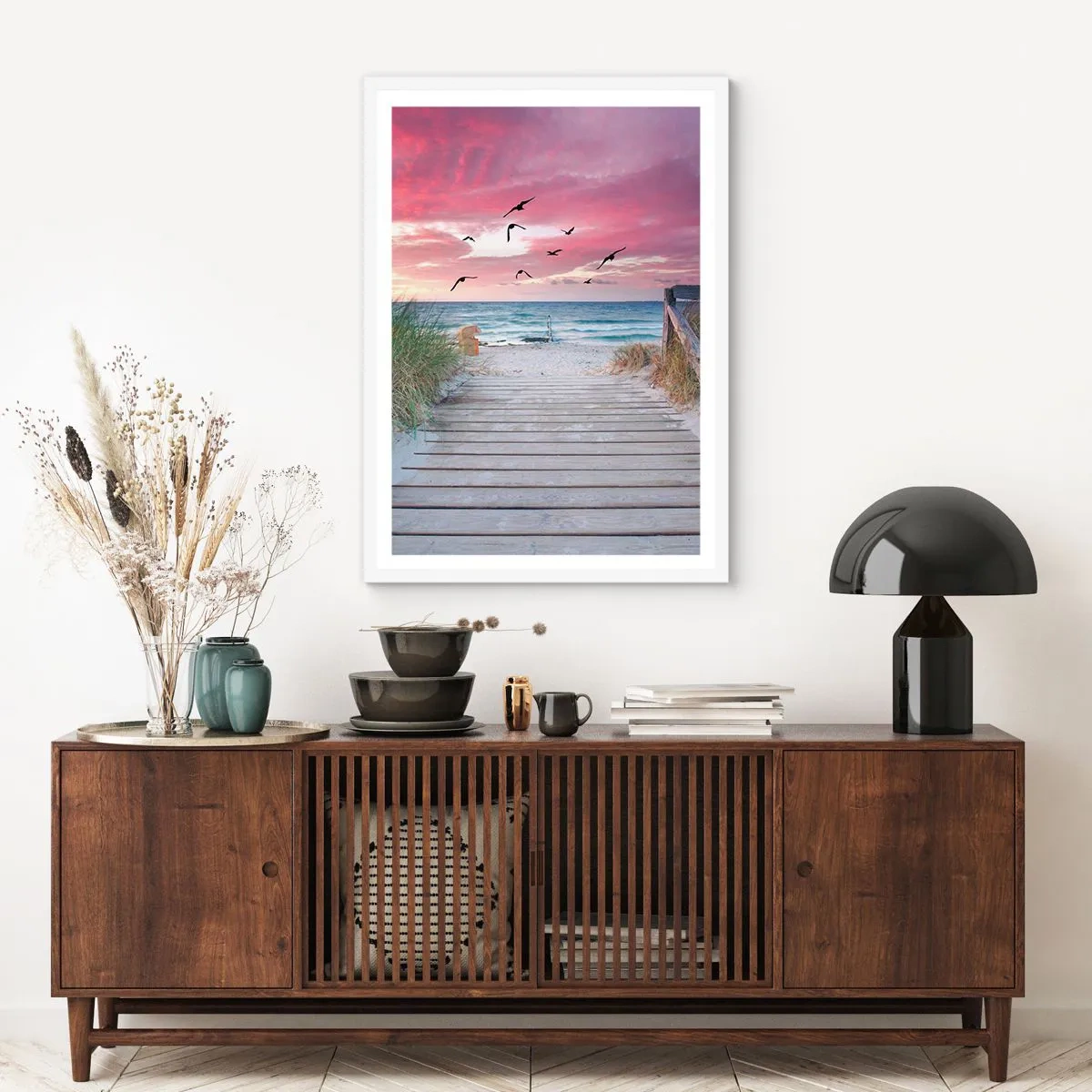 Póster en marco blanco - Impresión del Báltico - 50x70 cm