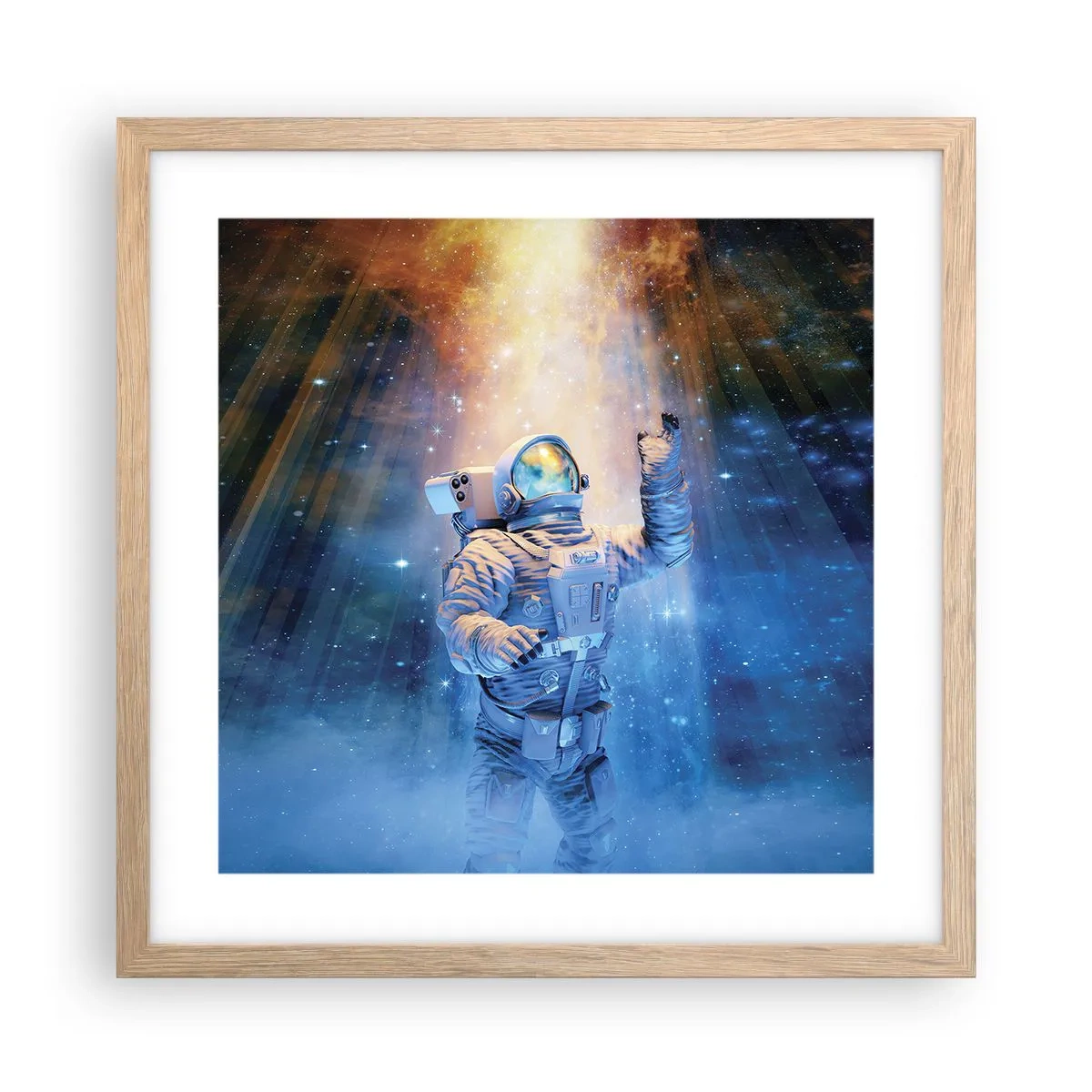 Póster en marco roble claro - El descubrimiento - 40x40 cm