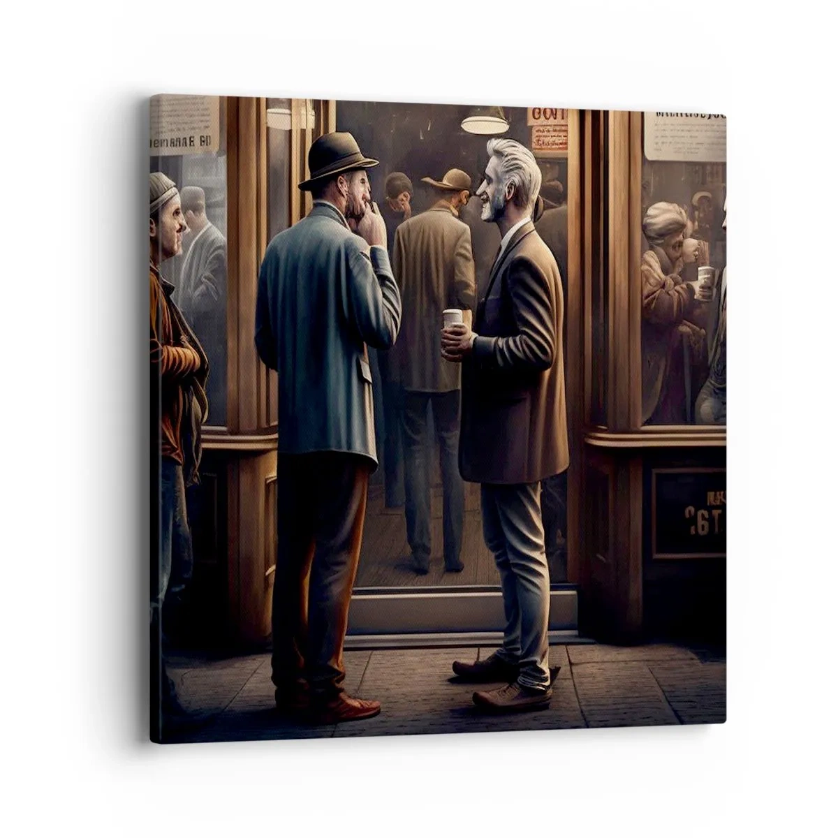 Cuadro sobre lienzo - Impresión de Imagen - Un buen momento del día - 40x40 cm