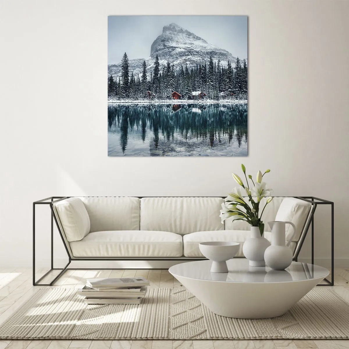Cuadro sobre vidrio - Impresiones sobre Vidrio - Retiro canadiense - 70x70 cm