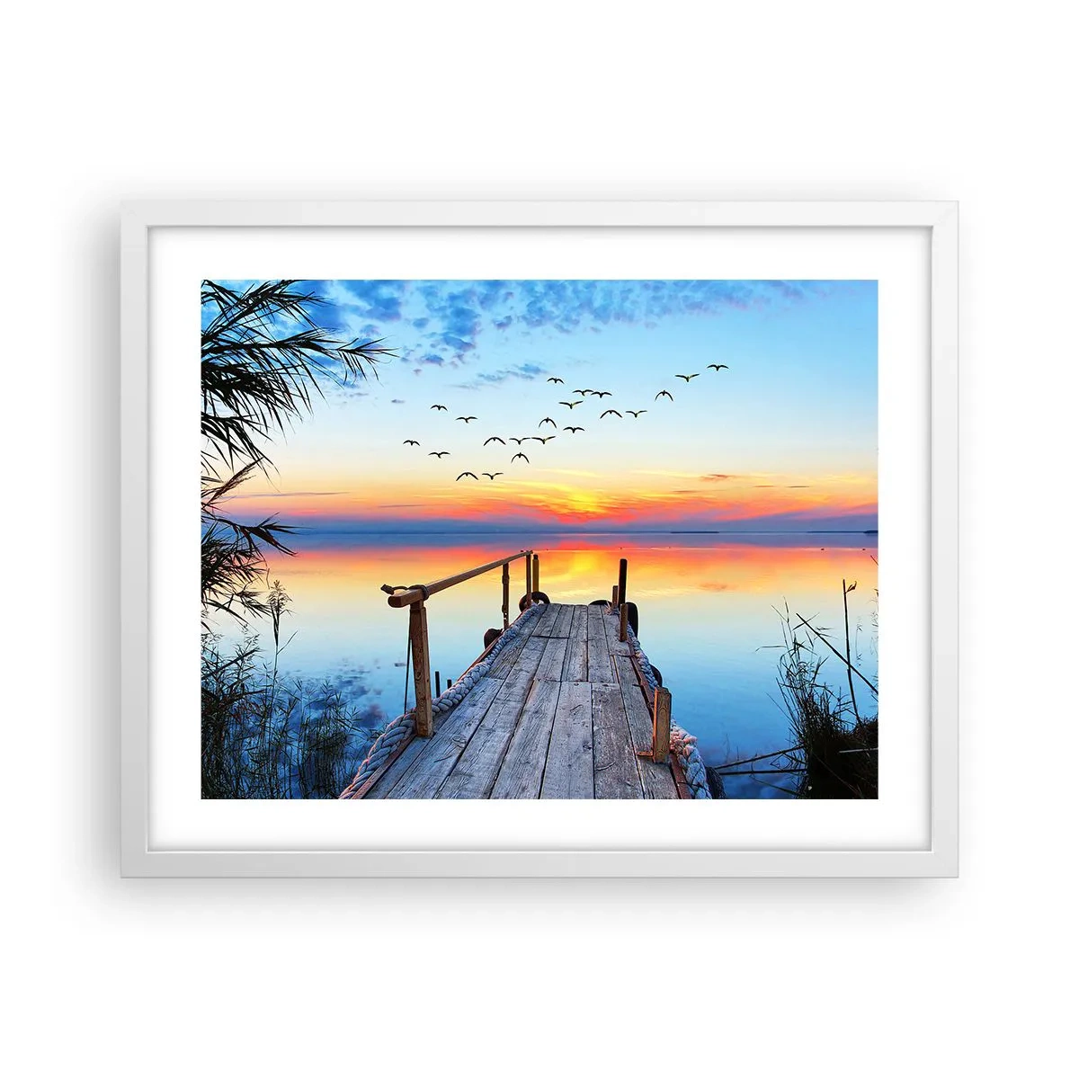 Póster en marco blanco - Es hora de volver... - 50x40 cm