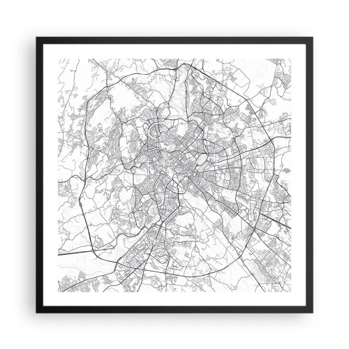 Póster en marco negro - El círculo romano - 60x60 cm