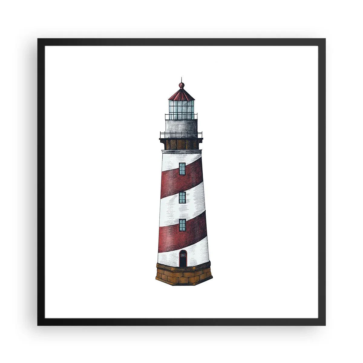 Póster en marco negro - Siempre en guardia - 60x60 cm