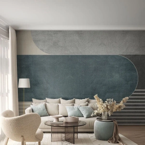 Fotomural Premium Sand - Composición horizontal - Minimalismo, formas, Pastel - 450x315 cm