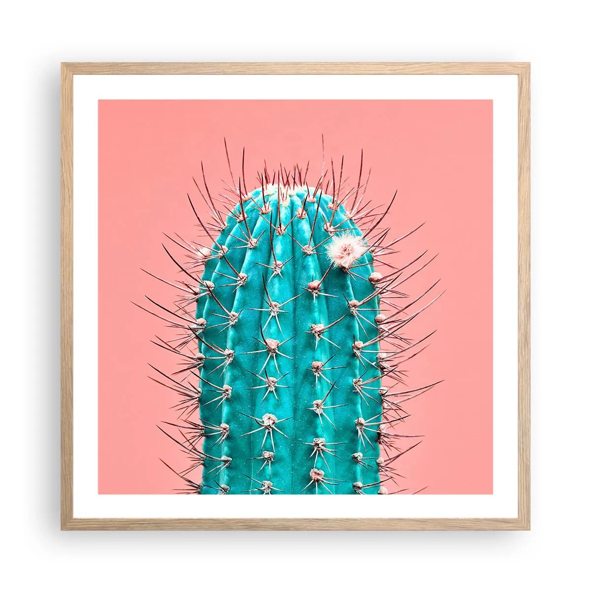 Póster en marco roble claro - Se mira, pero no se toca - 60x60 cm