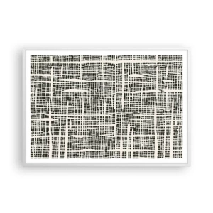 Póster en marco blanco - Composición del tejido - 100x70 cm