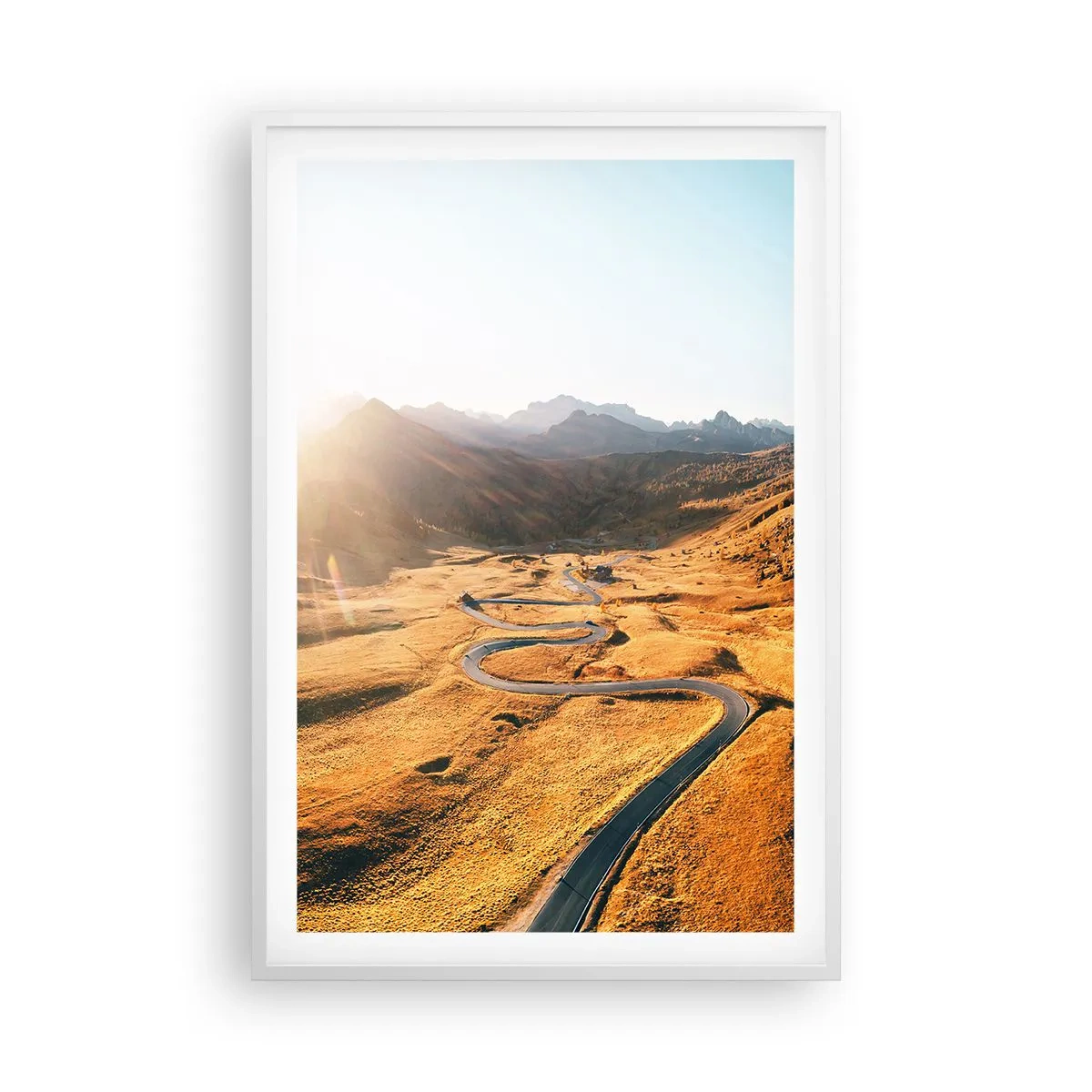 Póster en marco blanco - En un valle dorado - 61x91 cm