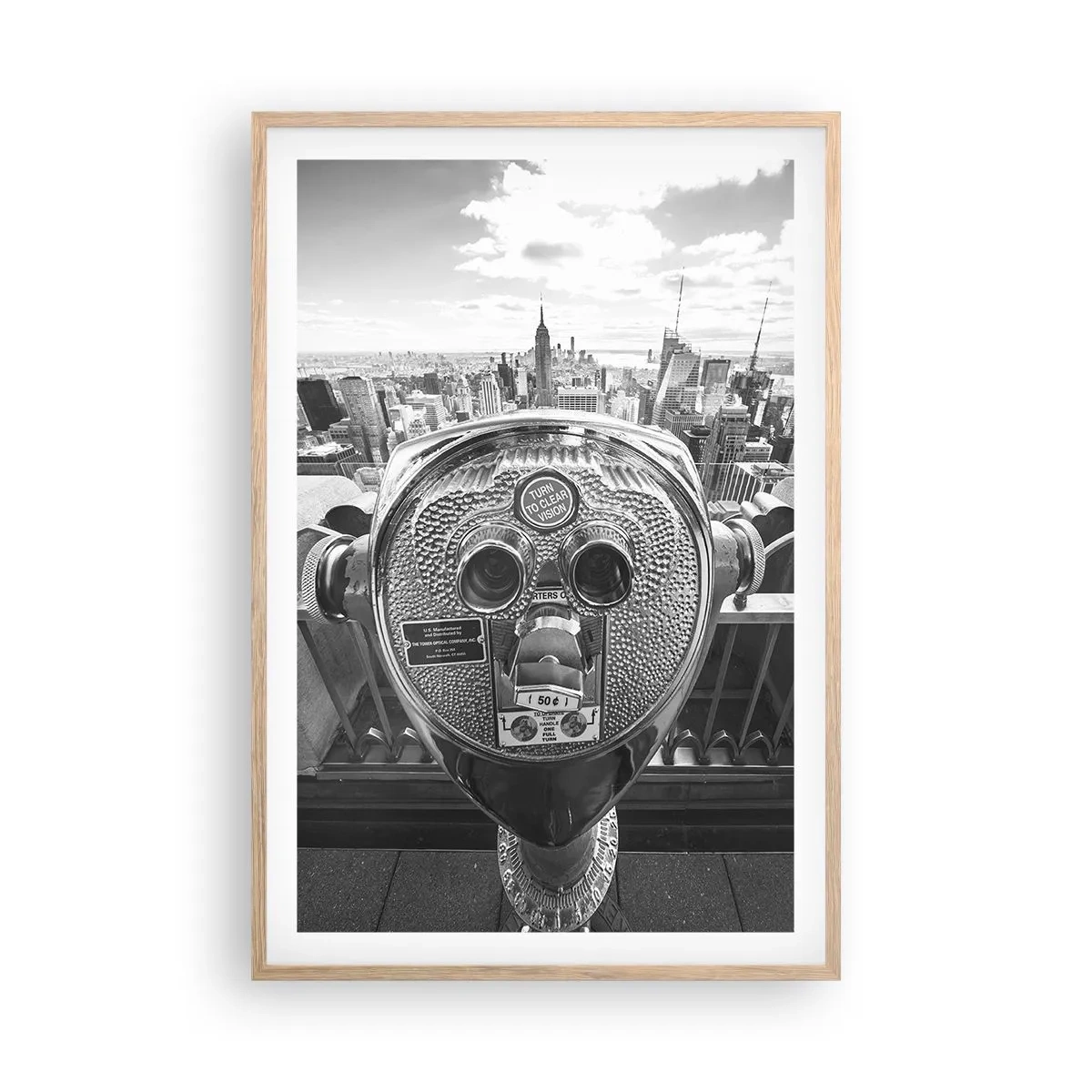 Póster en marco roble claro - Sobre la ciudad - 61x91 cm