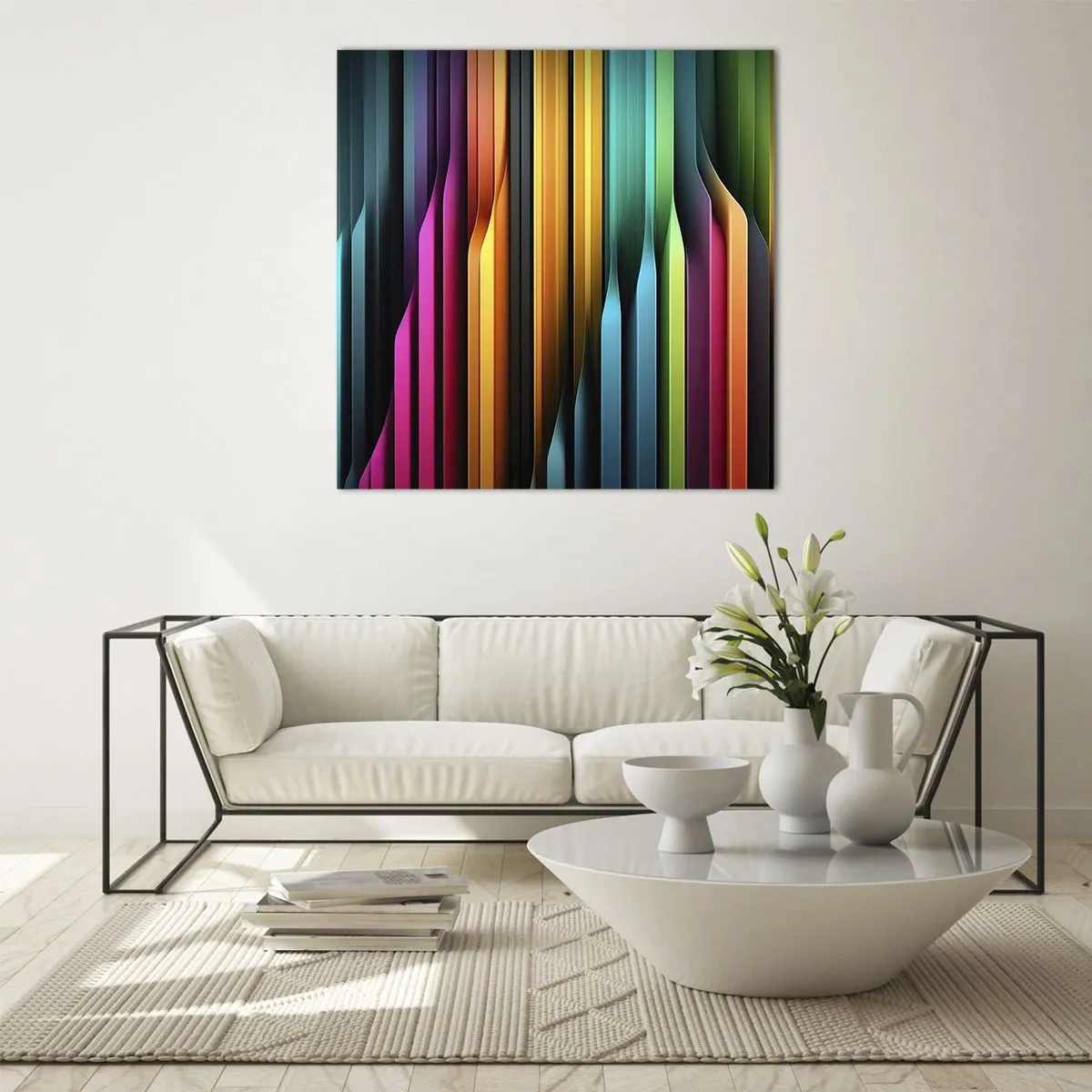 Cuadro sobre vidrio - Impresiones sobre Vidrio - Órgano luminoso - 50x50 cm