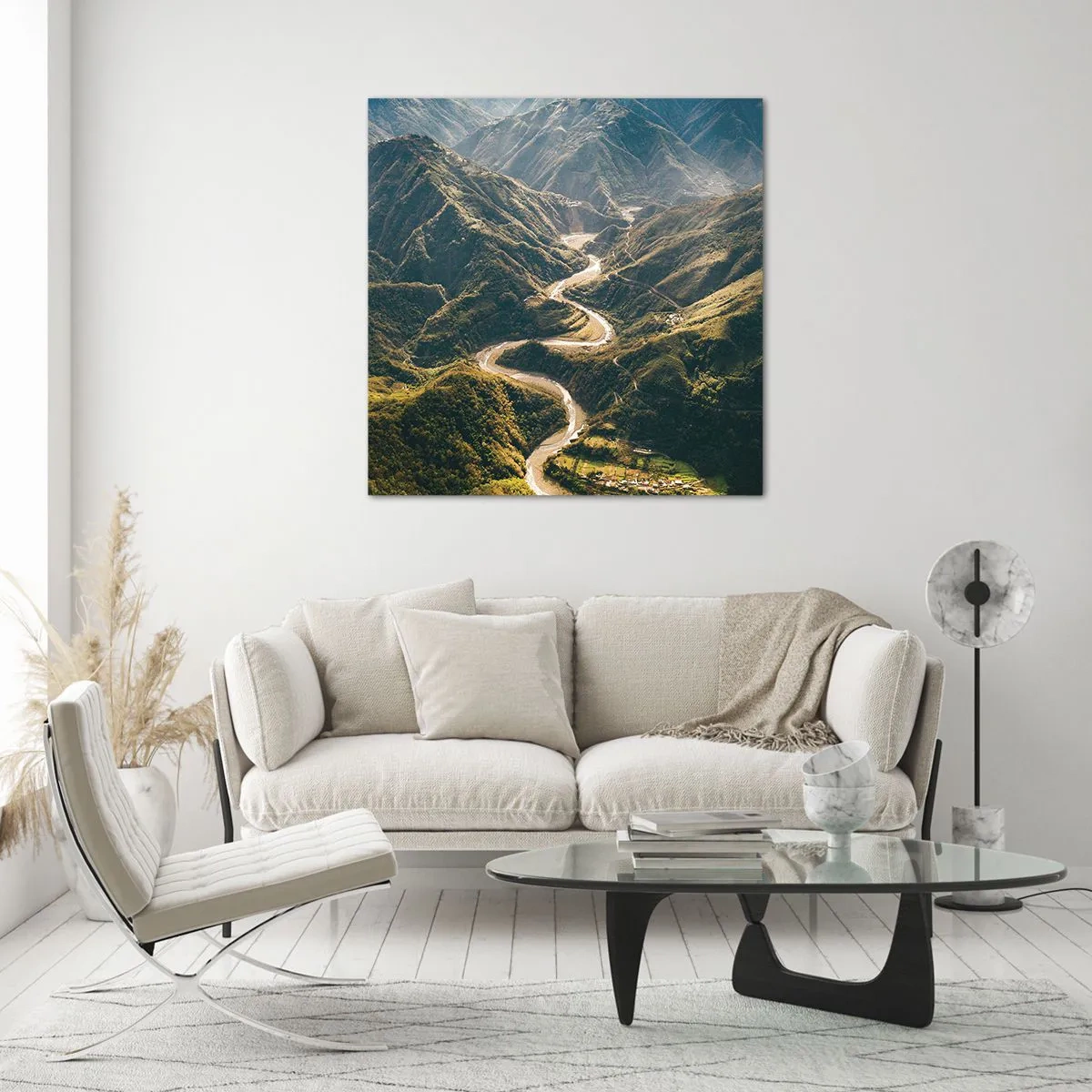 Cuadro sobre vidrio - Impresiones sobre Vidrio - Directamente desde el corazón de las montañas - 50x50 cm