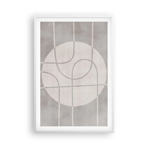 Póster en marco blanco - Circular y rectilíneo - 61x91 cm
