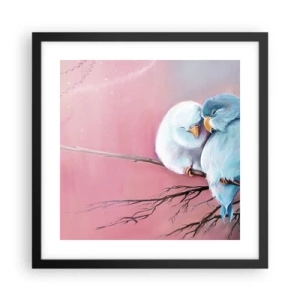 Póster en marco negro - Qué añadir aquí... - 40x40 cm