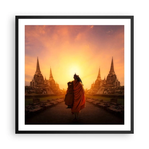 Póster en marco negro - En paz por la eternidad - 60x60 cm