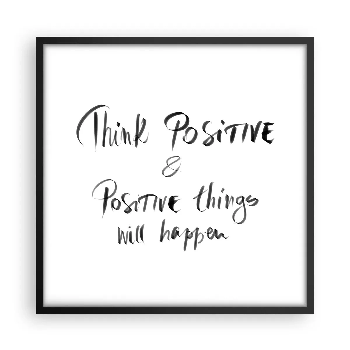 Póster en marco negro - ¿Cómo vivir? - 50x50 cm