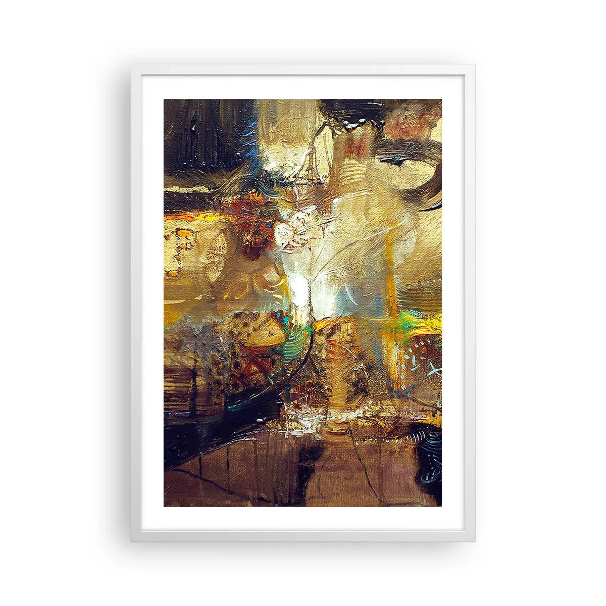 Póster en marco blanco - Frío, templado, caliente - 50x70 cm